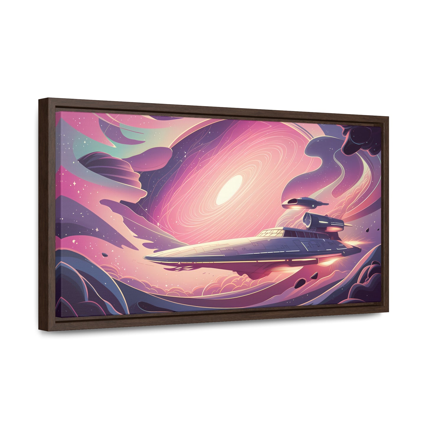 Voyage Through the Cosmic Vortex - Gallery Canvas Wraps, Horizontal Frame