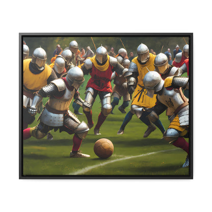 Medieval Football Battle - Gallery Canvas Wraps, Horizontal Frame