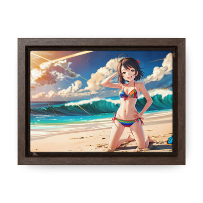 Sunlit Shores of Joy - Gallery Canvas Wraps, Horizontal Frame