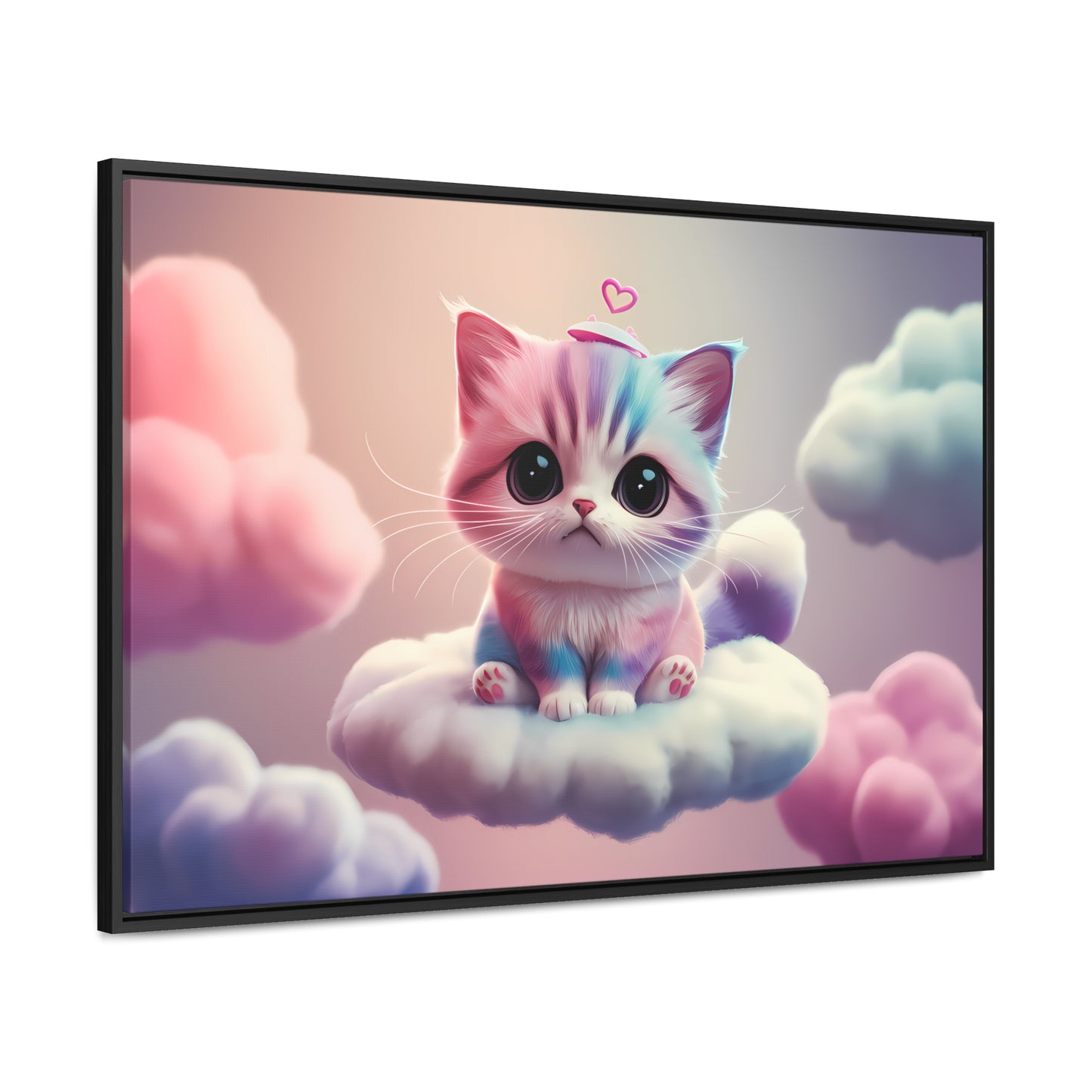 Heavenly Kitten Dreams - Gallery Canvas Wraps, Horizontal Frame