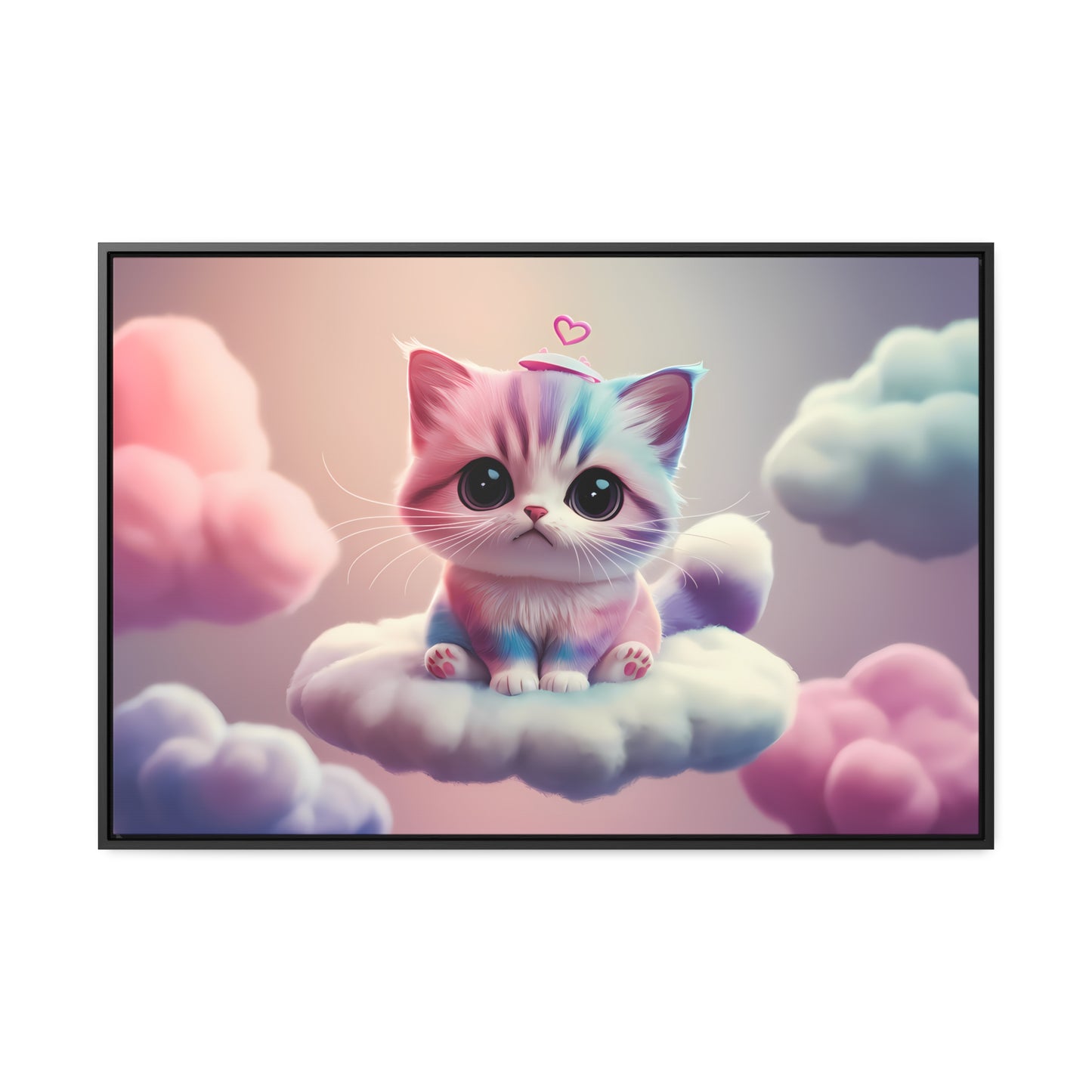 Heavenly Kitten Dreams - Gallery Canvas Wraps, Horizontal Frame