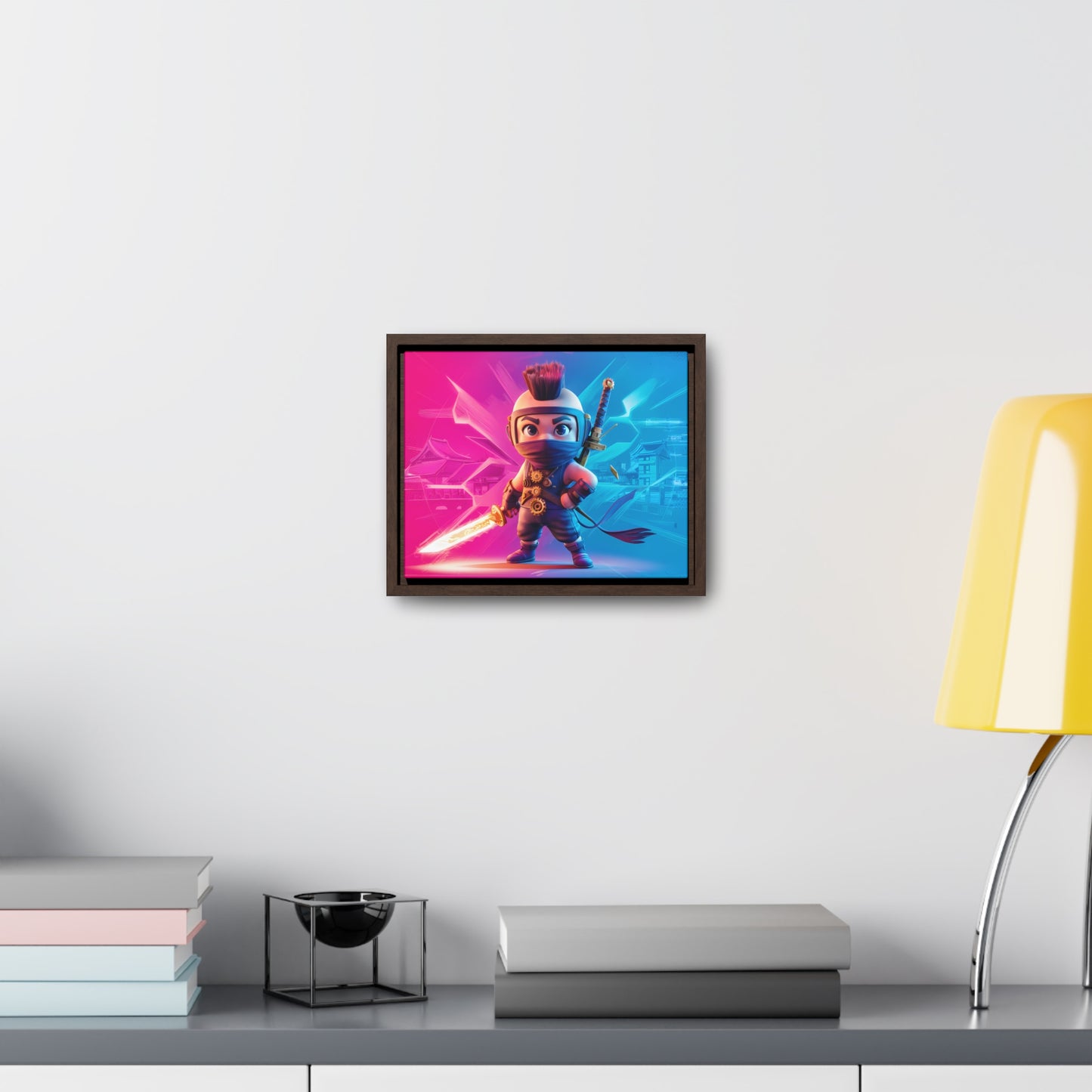 Neon Ninja Showdown - Gallery Canvas Wraps, Horizontal Frame