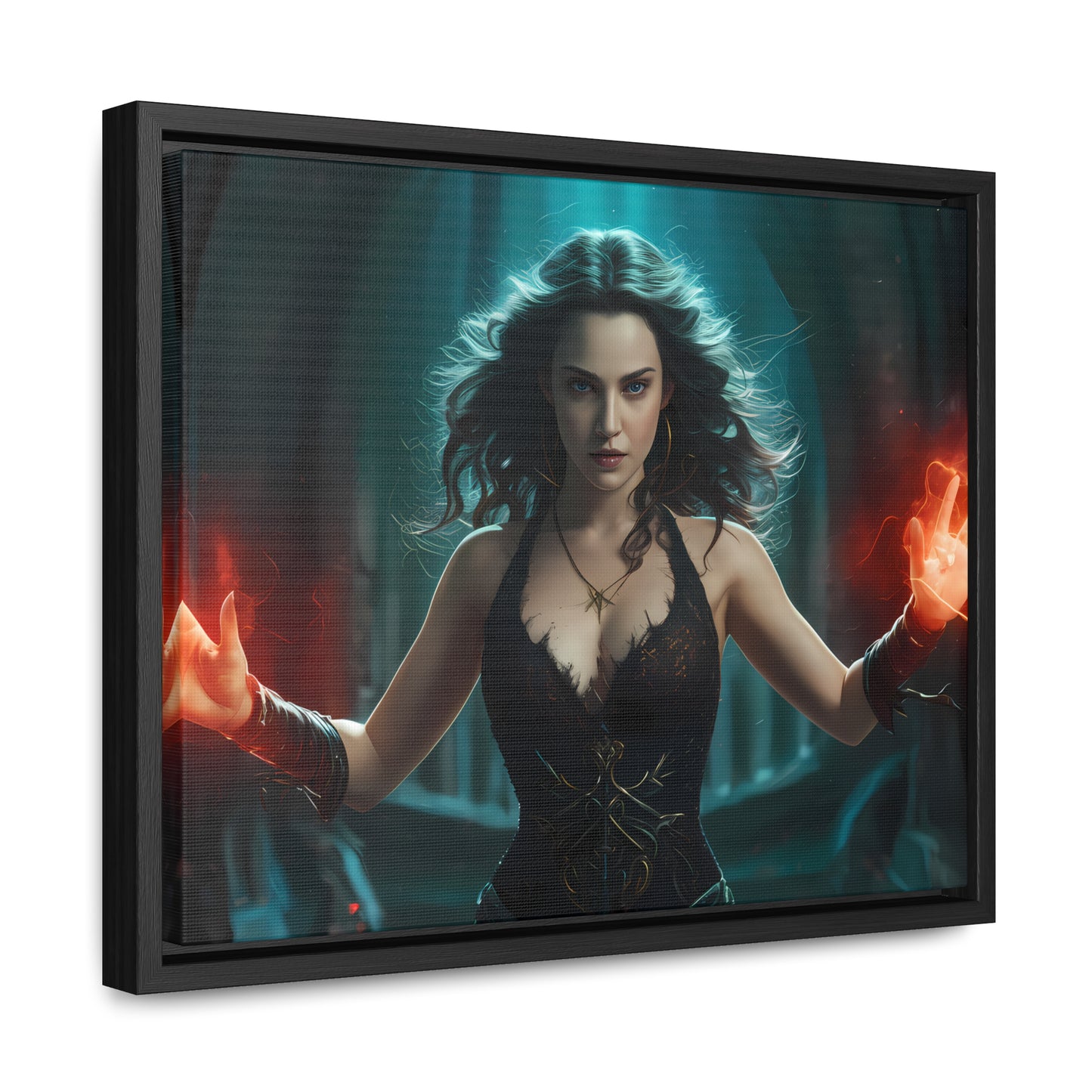 Sorceress of the Crimson Flame - Gallery Canvas Wraps, Horizontal Frame