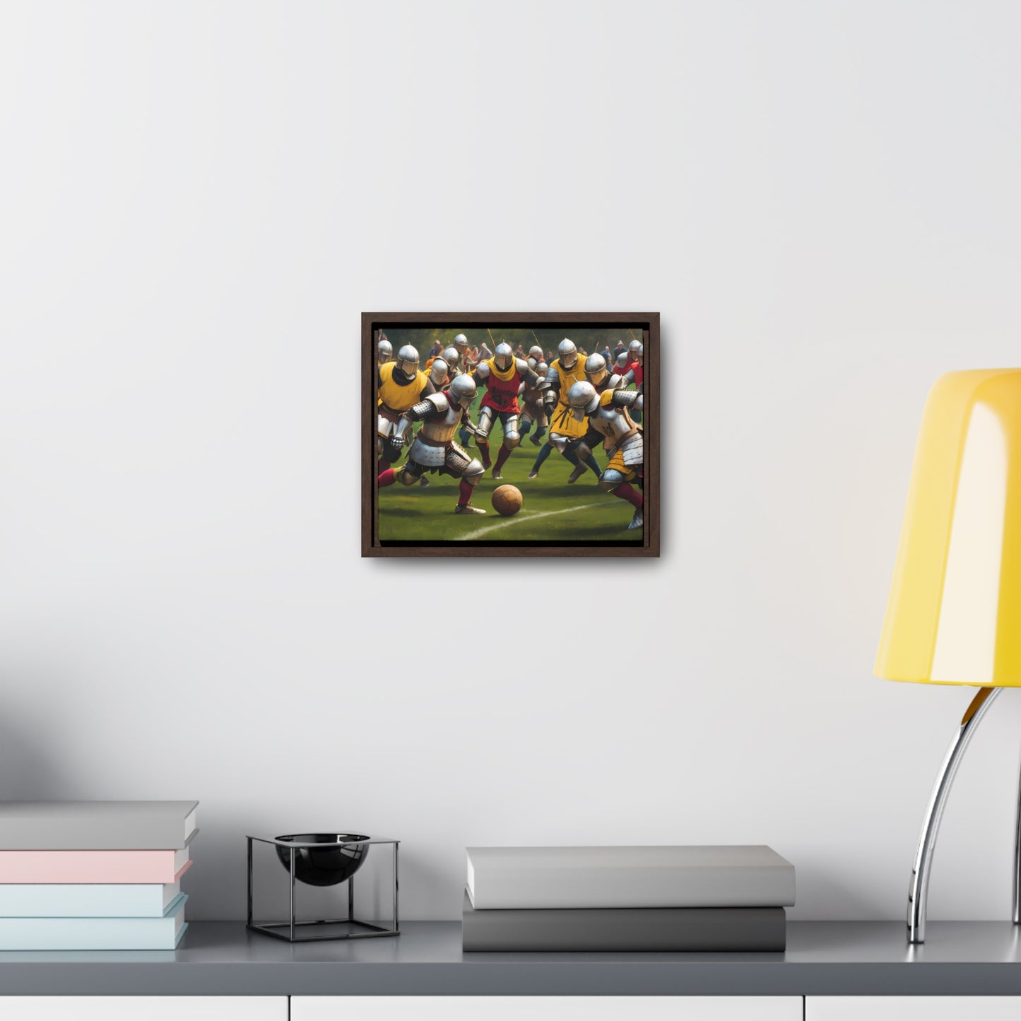 Medieval Football Battle - Gallery Canvas Wraps, Horizontal Frame