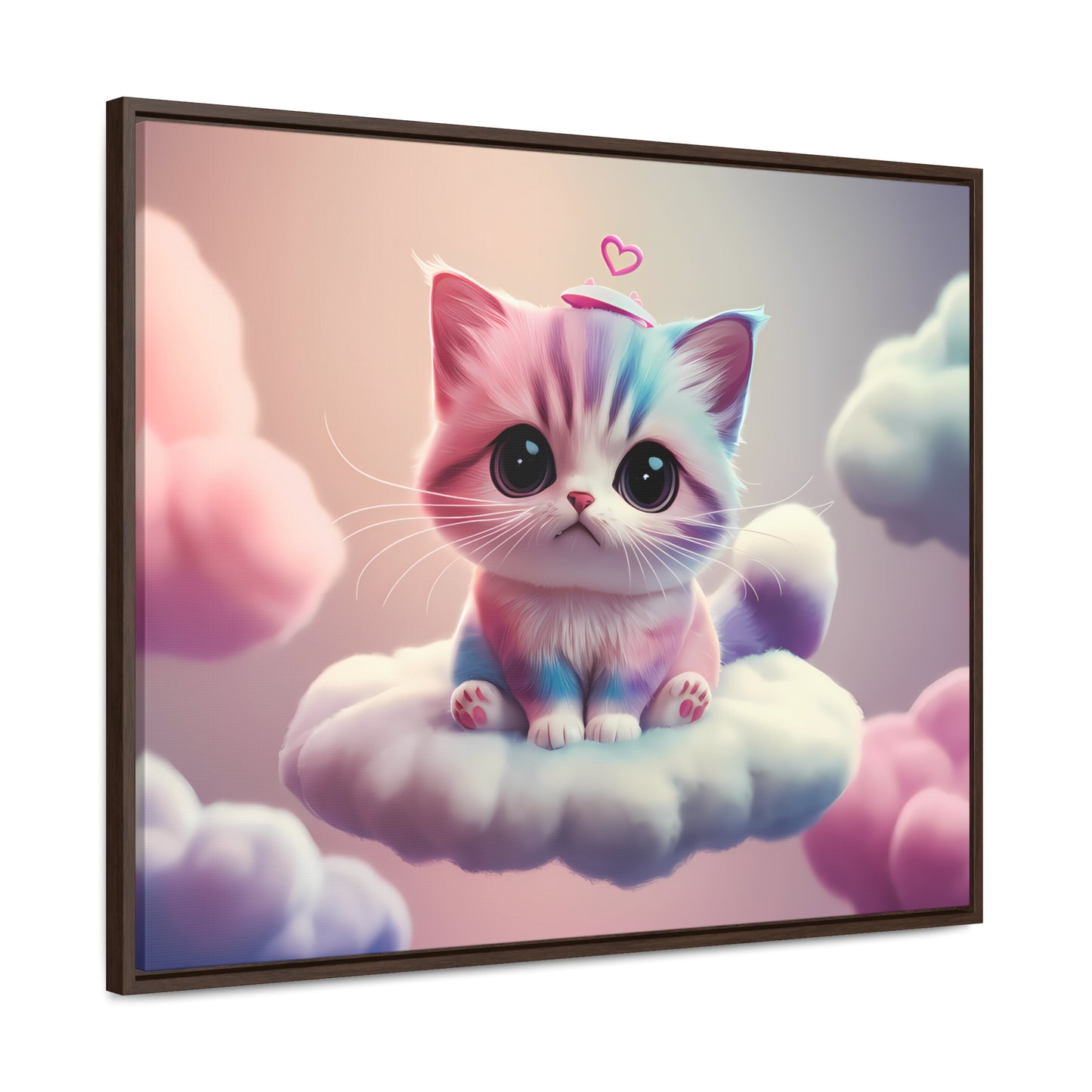 Heavenly Kitten Dreams - Gallery Canvas Wraps, Horizontal Frame