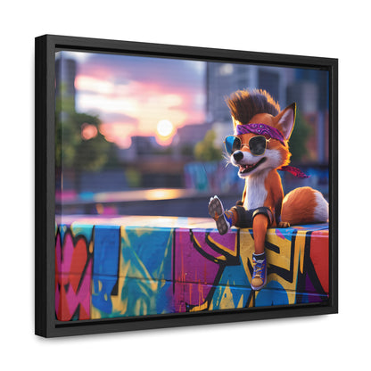 Urban Fox Vibes - Gallery Canvas Wraps, Horizontal Frame