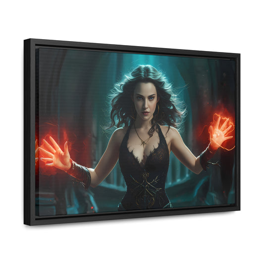 Sorceress of the Crimson Flame - Gallery Canvas Wraps, Horizontal Frame