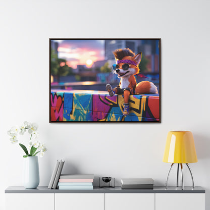 Urban Fox Vibes - Gallery Canvas Wraps, Horizontal Frame