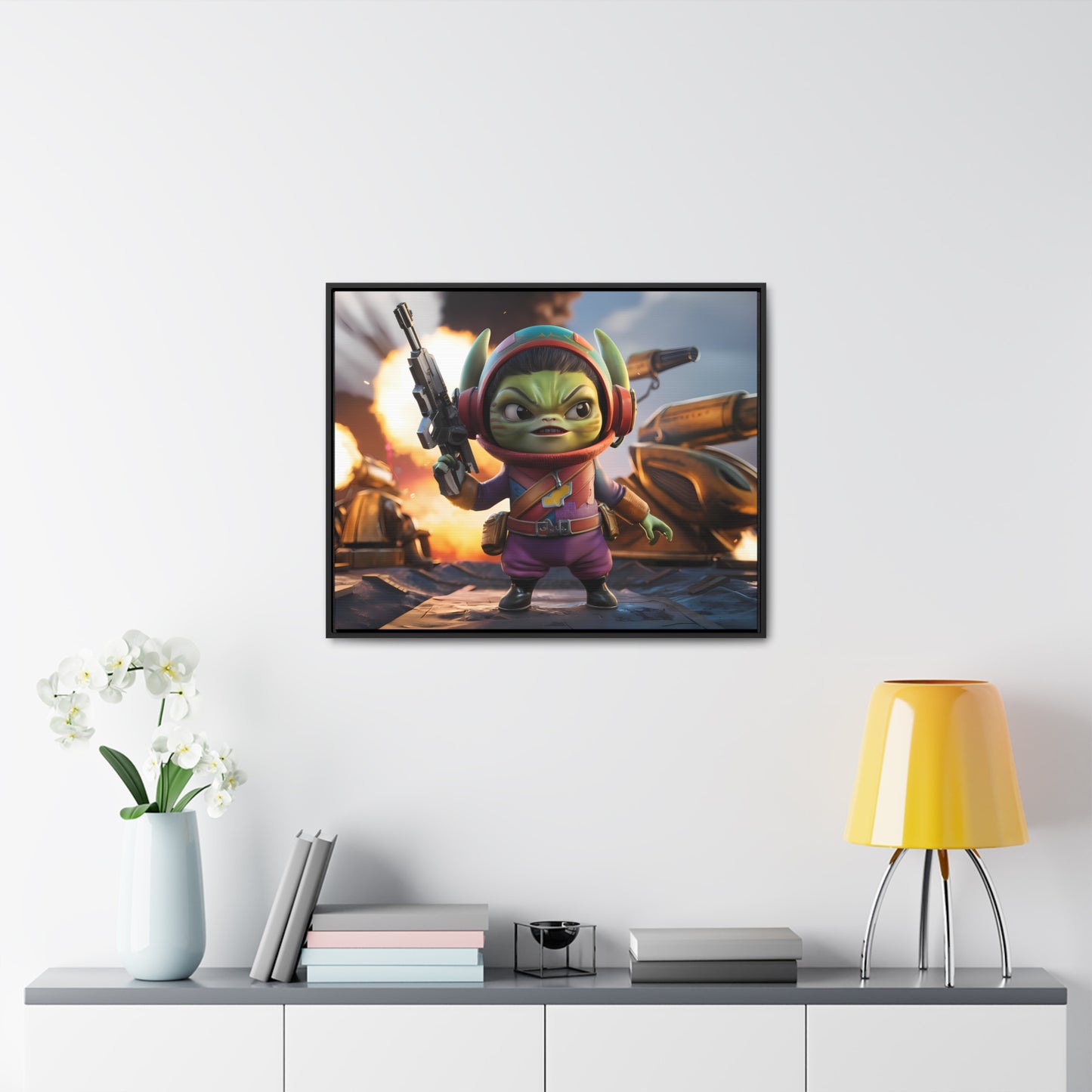 "Galactic Gremlin Commander" - Gallery Canvas Wraps, Horizontal Frame