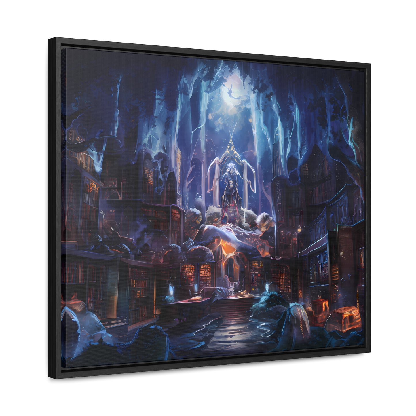 Sanctuary of the Forgotten Tomes - Gallery Canvas Wraps, Horizontal Frame
