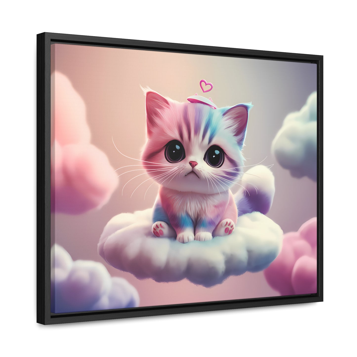 Heavenly Kitten Dreams - Gallery Canvas Wraps, Horizontal Frame
