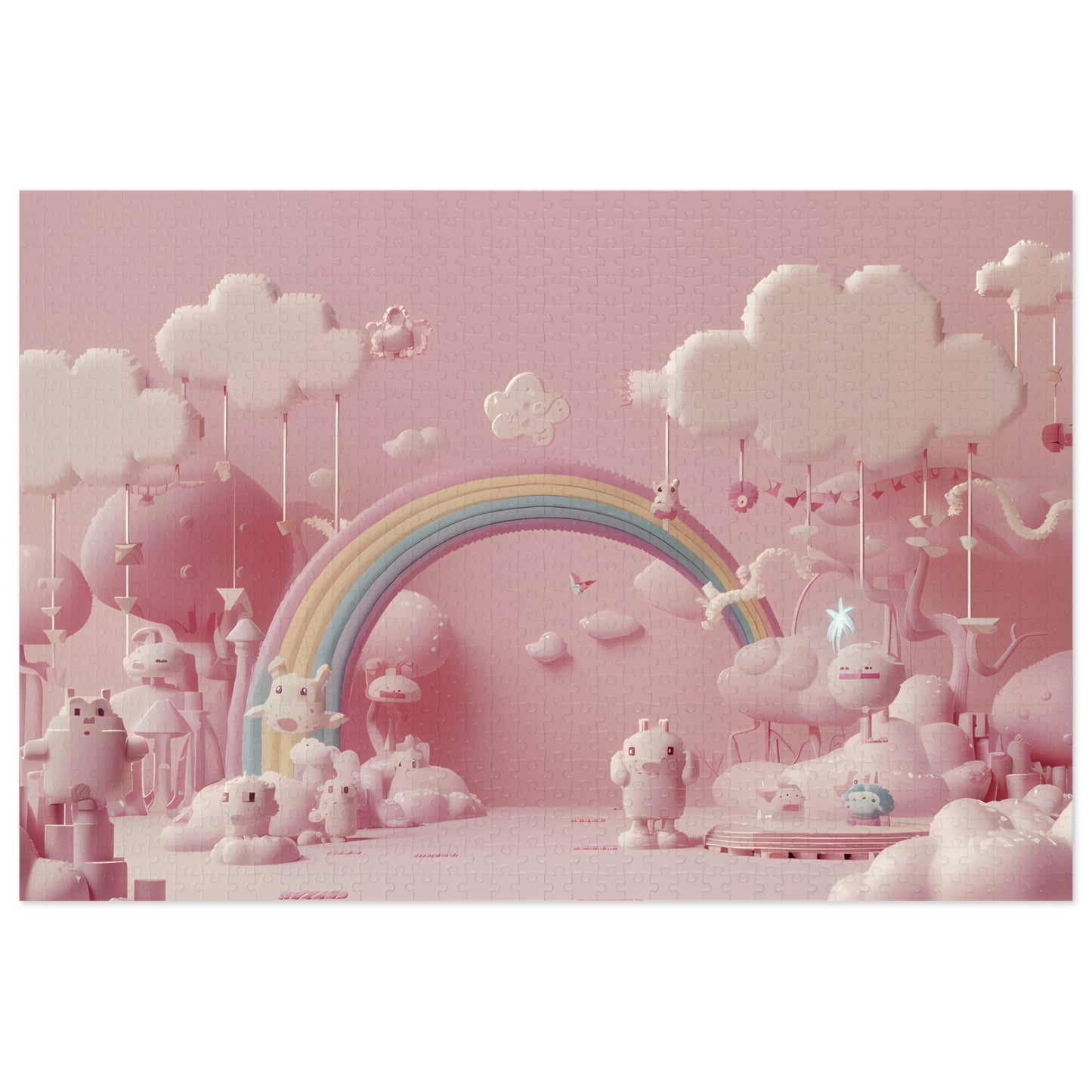 Whimsical Dreamscape of Pink Bliss - Jigsaw Puzzle (30, 110, 252, 500,1000-Piece)