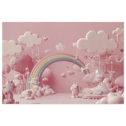 Whimsical Dreamscape of Pink Bliss - Jigsaw Puzzle (30, 110, 252, 500,1000-Piece)