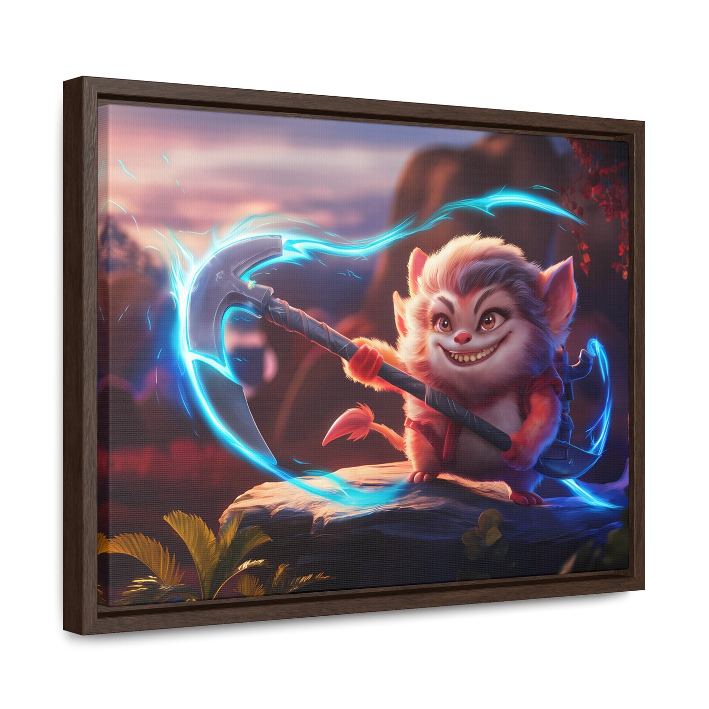 "Glowblade Guardian" - Gallery Canvas Wraps, Horizontal Frame