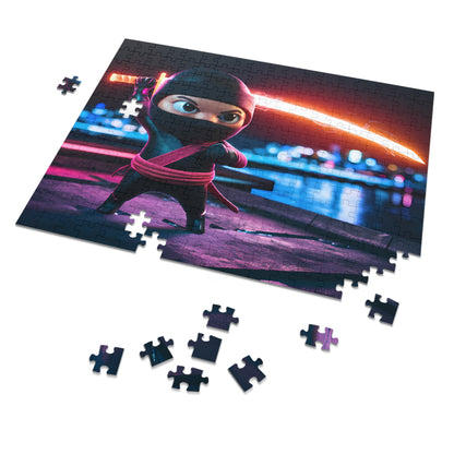 Neon Ninja on the Rooftop - Jigsaw Puzzle (30, 110, 252, 500,1000-Piece)