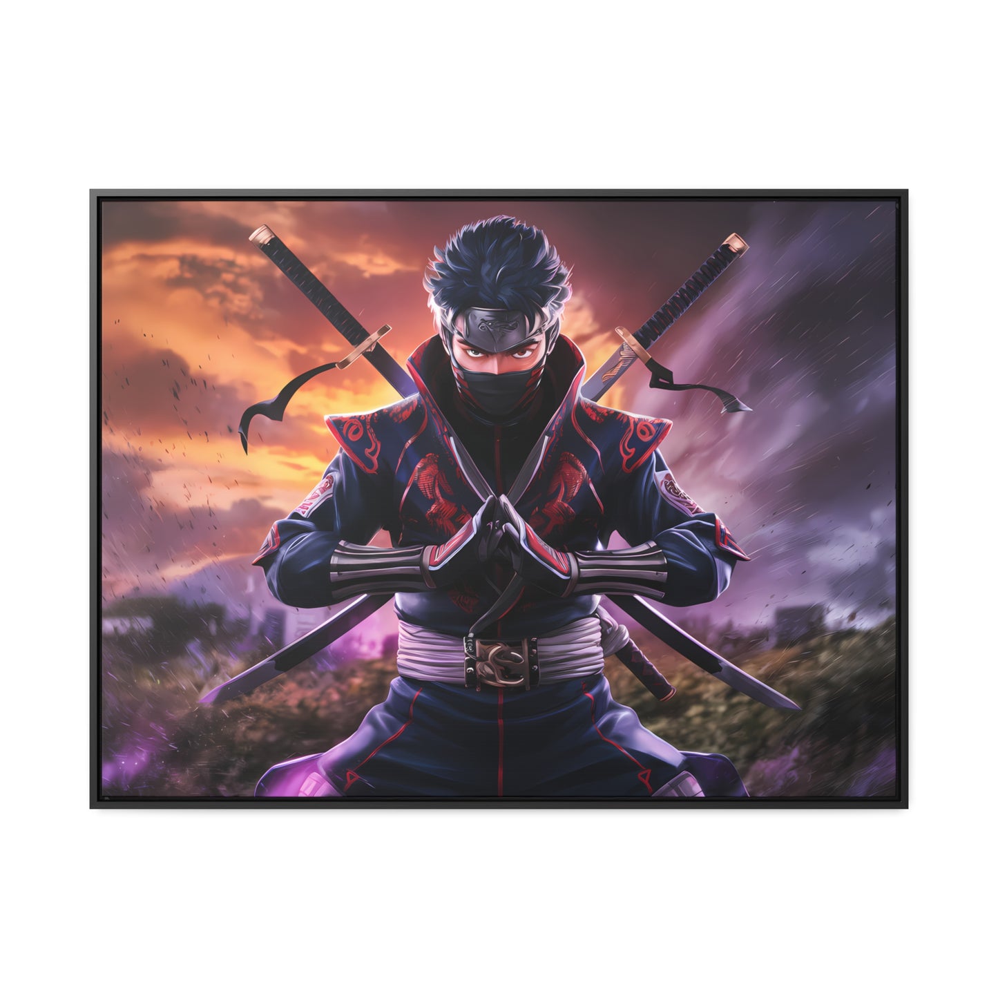 Shadow of the Crimson Ninja - Gallery Canvas Wraps, Horizontal Frame