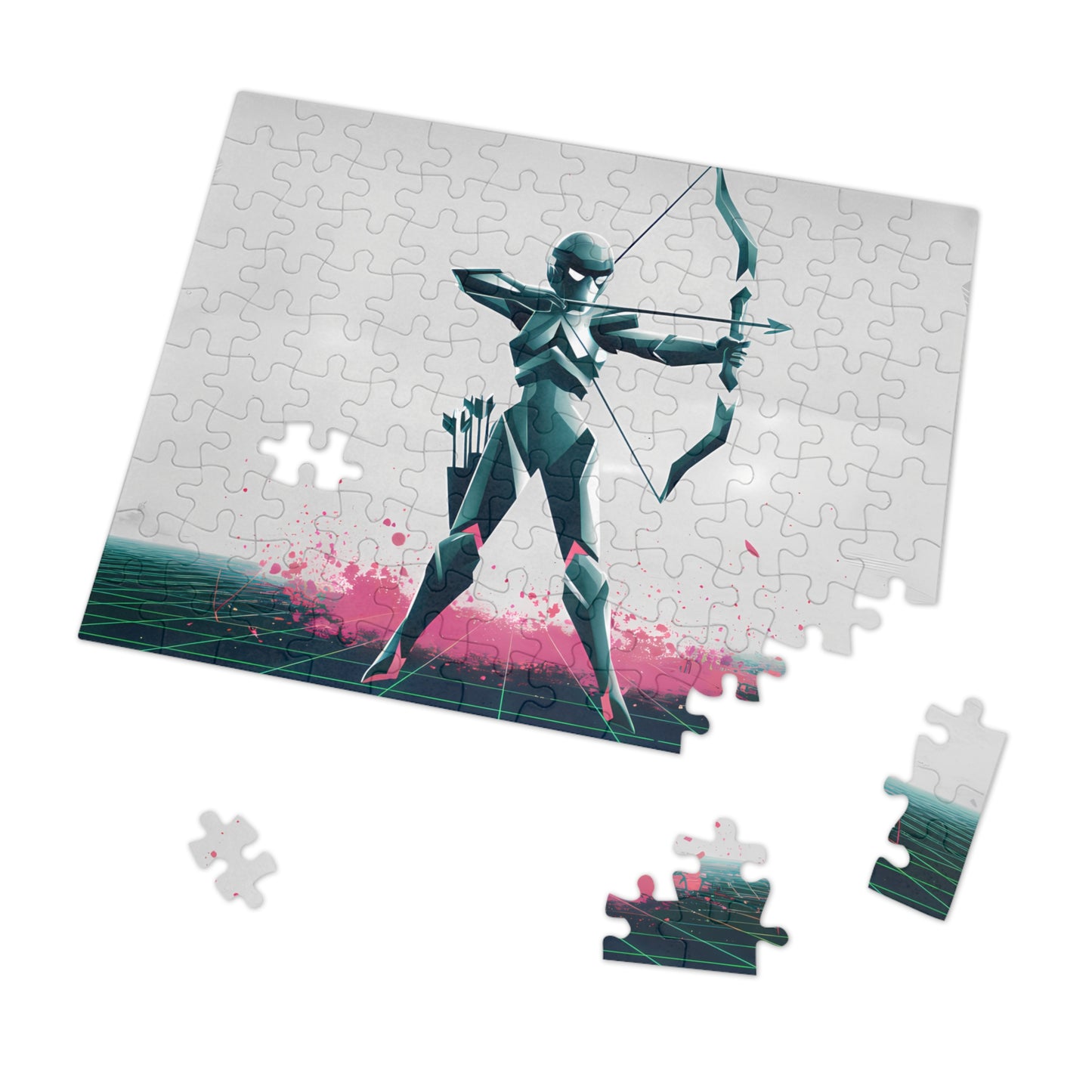Cyber Archer: Neon Strike - Jigsaw Puzzle (30, 110, 252, 500,1000-Piece)