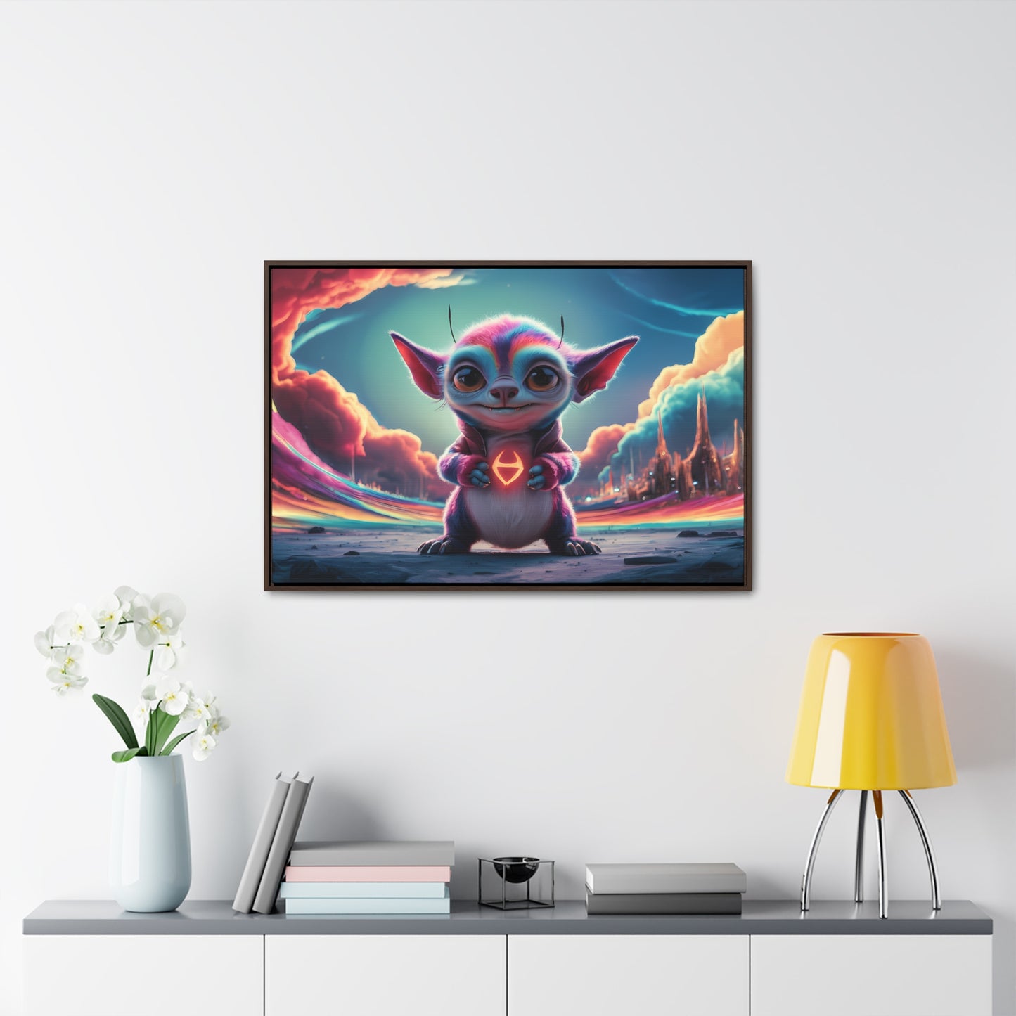 Guardian of the Cosmic Heart - Gallery Canvas Wraps, Horizontal Frame