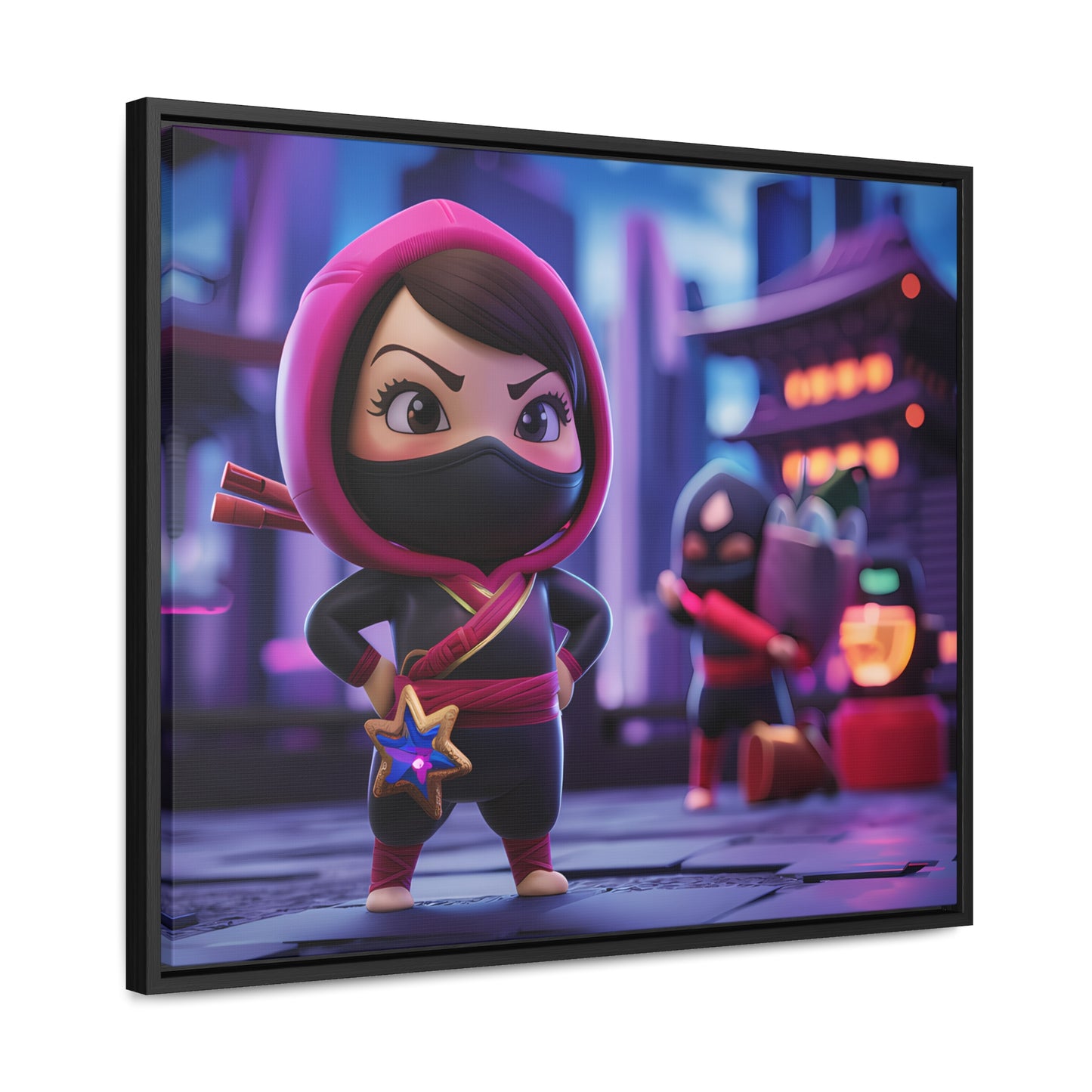 "Midnight Ninja Adventure" - Gallery Canvas Wraps, Horizontal Frame