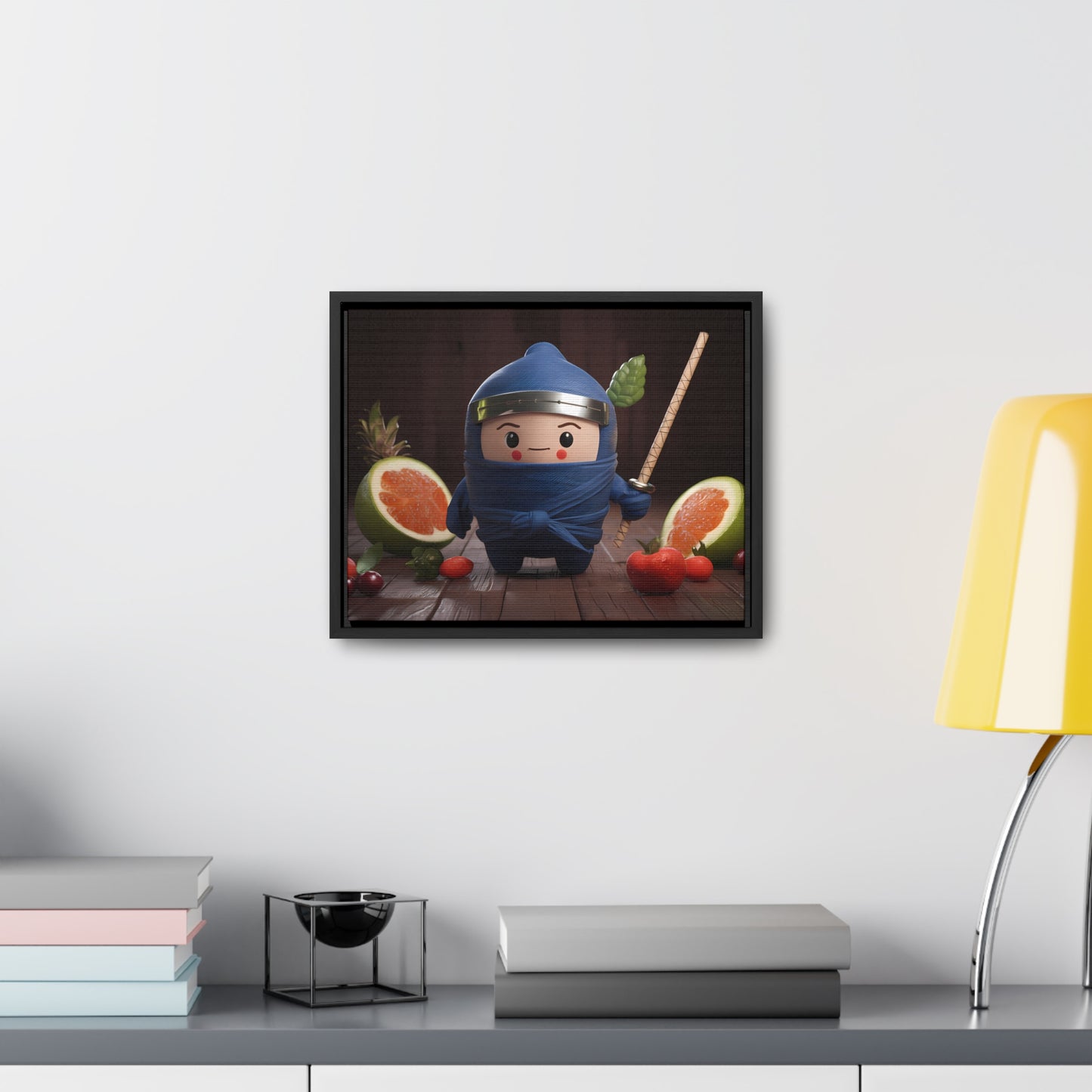 Ninja Fruit Guardian - Gallery Canvas Wraps, Horizontal Frame
