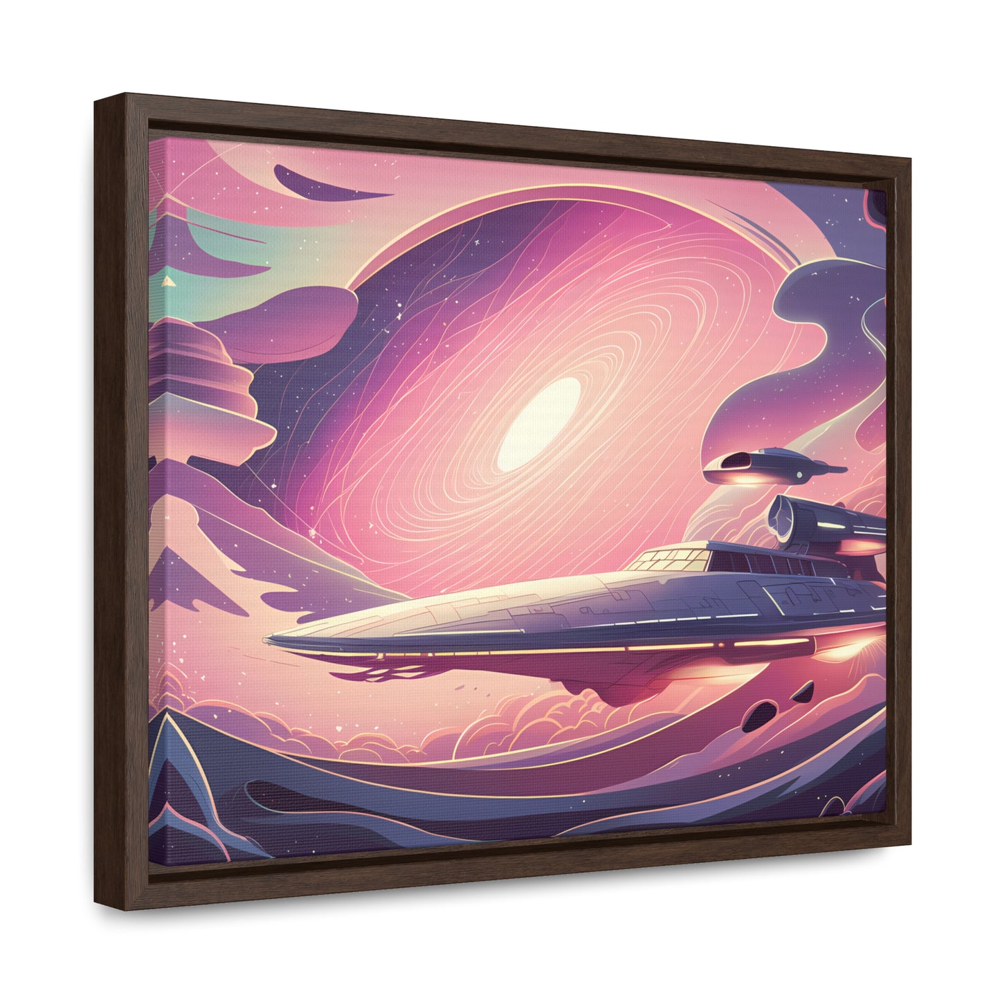 Voyage Through the Cosmic Vortex - Gallery Canvas Wraps, Horizontal Frame