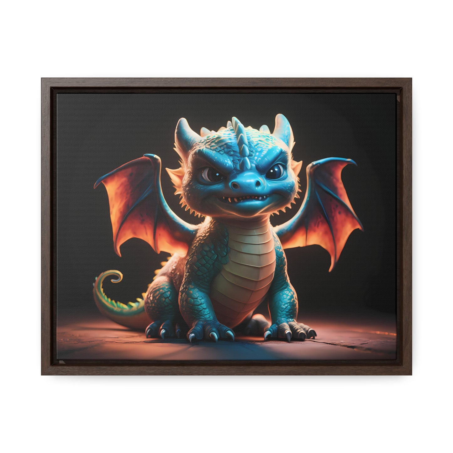 Fierce Baby Dragon Guardian - Gallery Canvas Wraps, Horizontal Frame