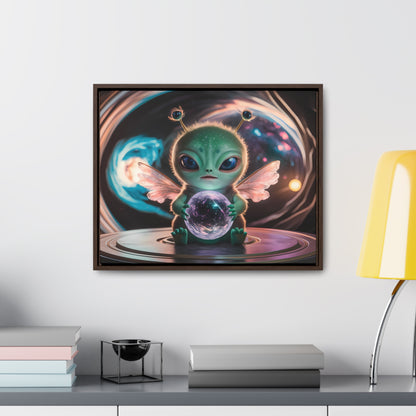 Guardian of the Cosmic Crystal - Gallery Canvas Wraps, Horizontal Frame