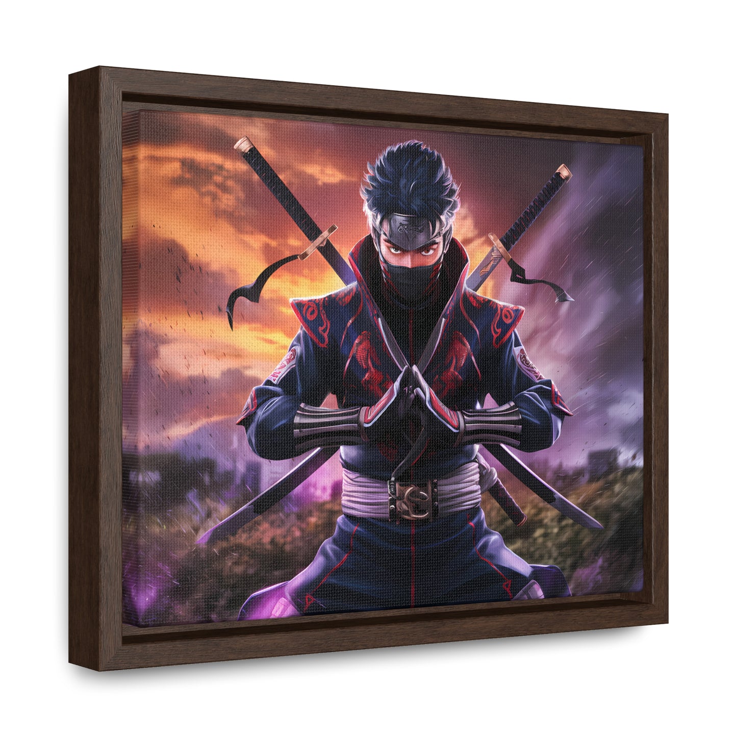 Shadow of the Crimson Ninja - Gallery Canvas Wraps, Horizontal Frame