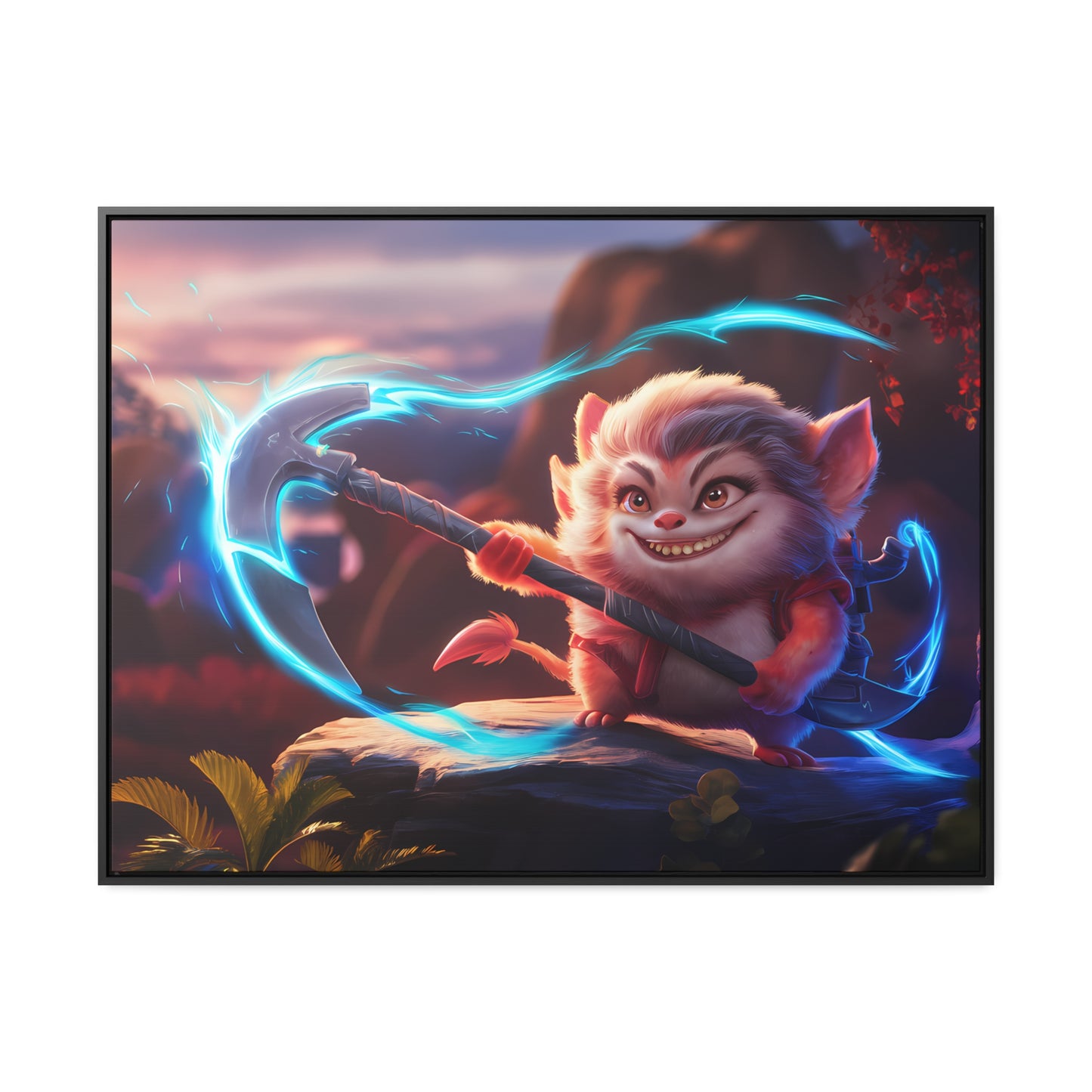 "Glowblade Guardian" - Gallery Canvas Wraps, Horizontal Frame