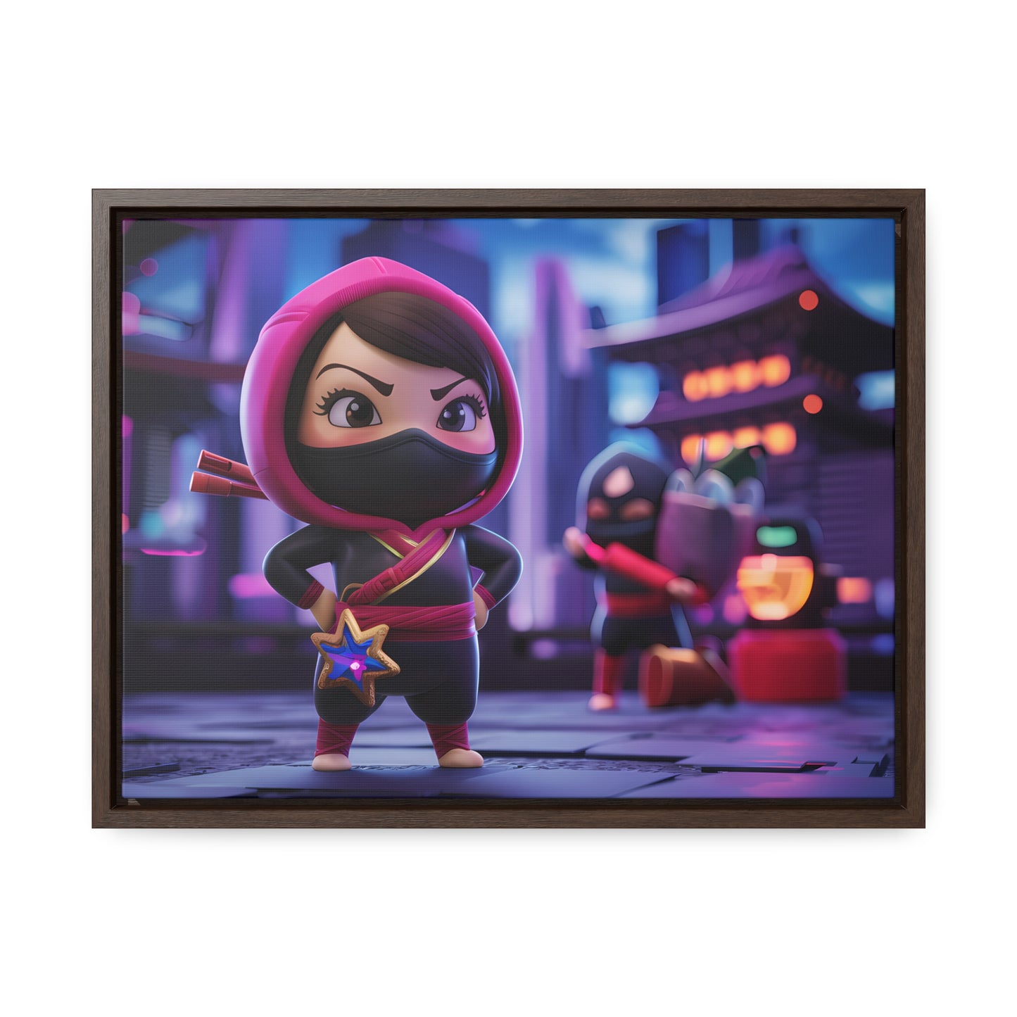 "Midnight Ninja Adventure" - Gallery Canvas Wraps, Horizontal Frame