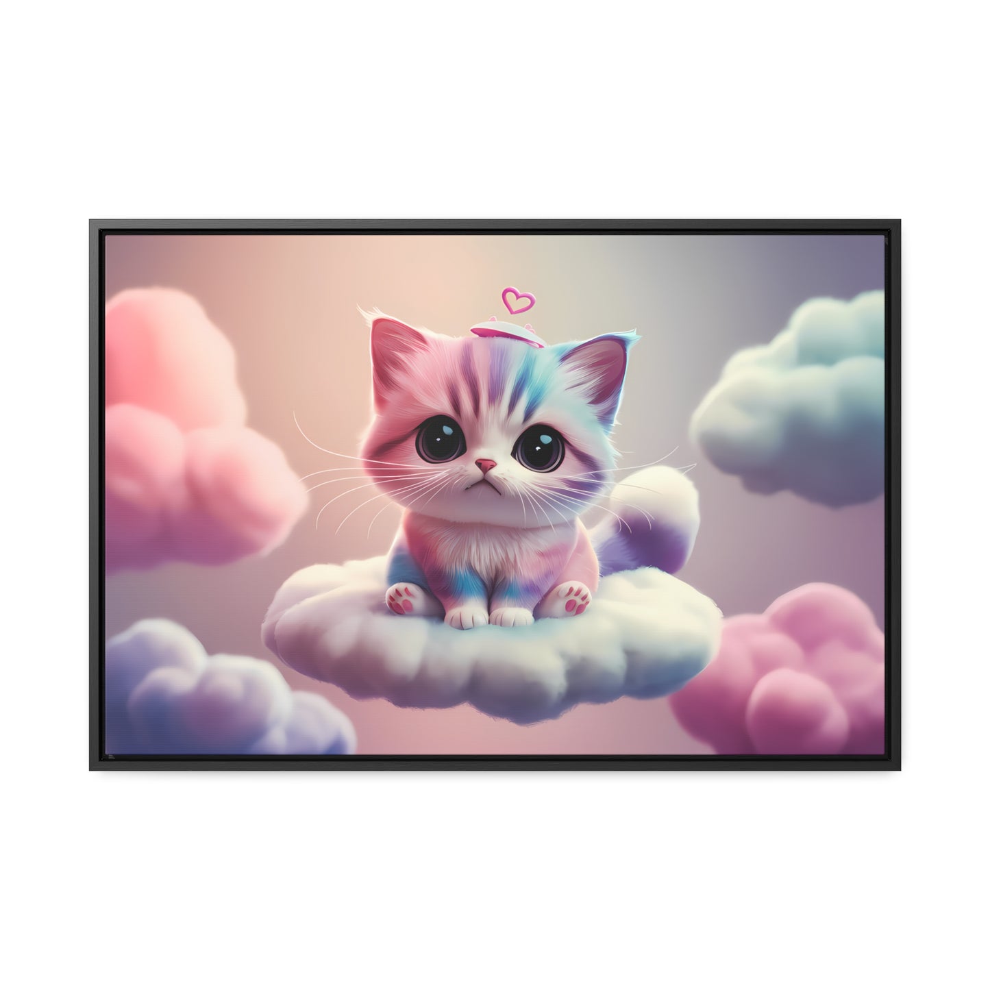 Heavenly Kitten Dreams - Gallery Canvas Wraps, Horizontal Frame