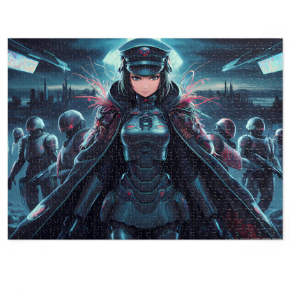 Enforcer of the Neon Dystopia - Jigsaw Puzzle (30, 110, 252, 500,1000-Piece)