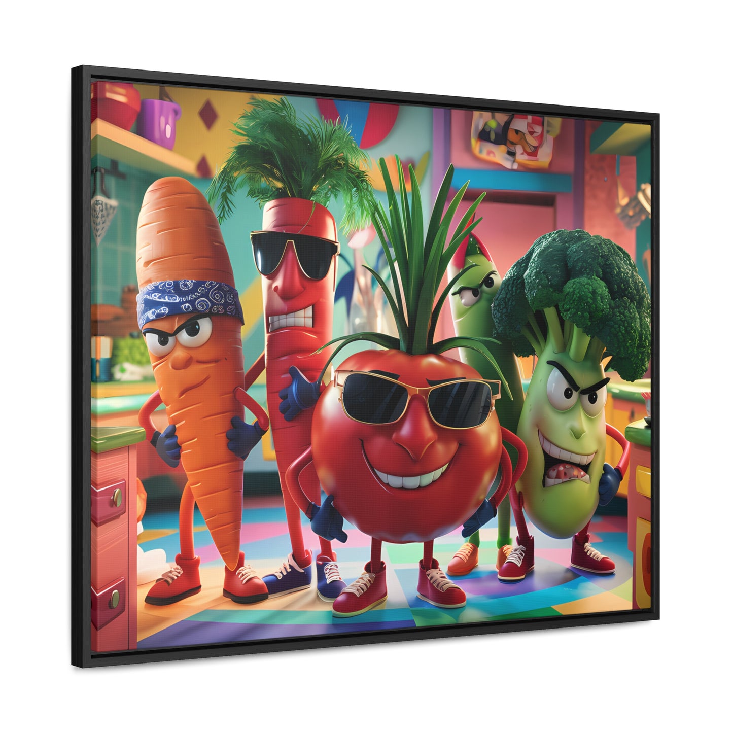 The Veggie Squad's Kitchen Takeover - Gallery Canvas Wraps, Horizontal Frame