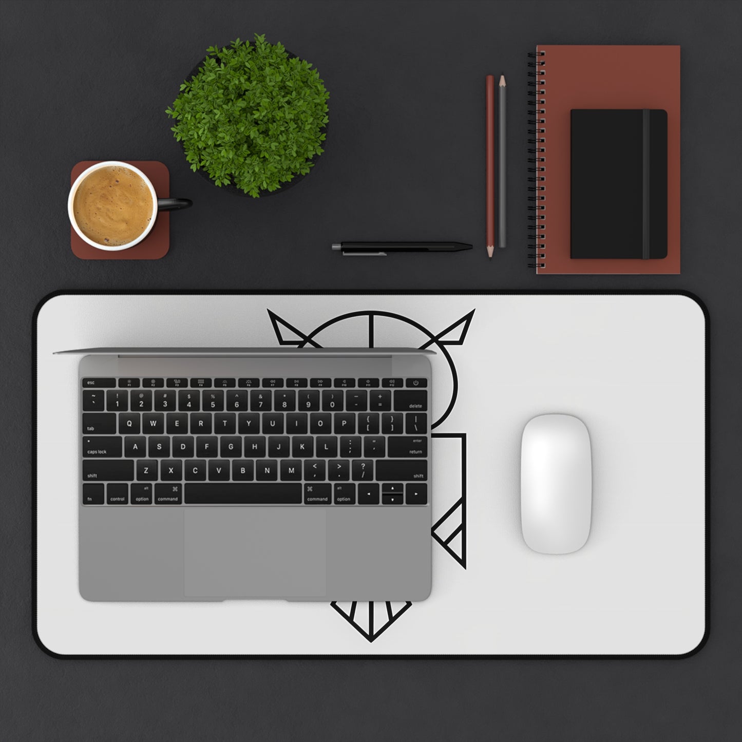 Geometric Owl Design - Desk Mat