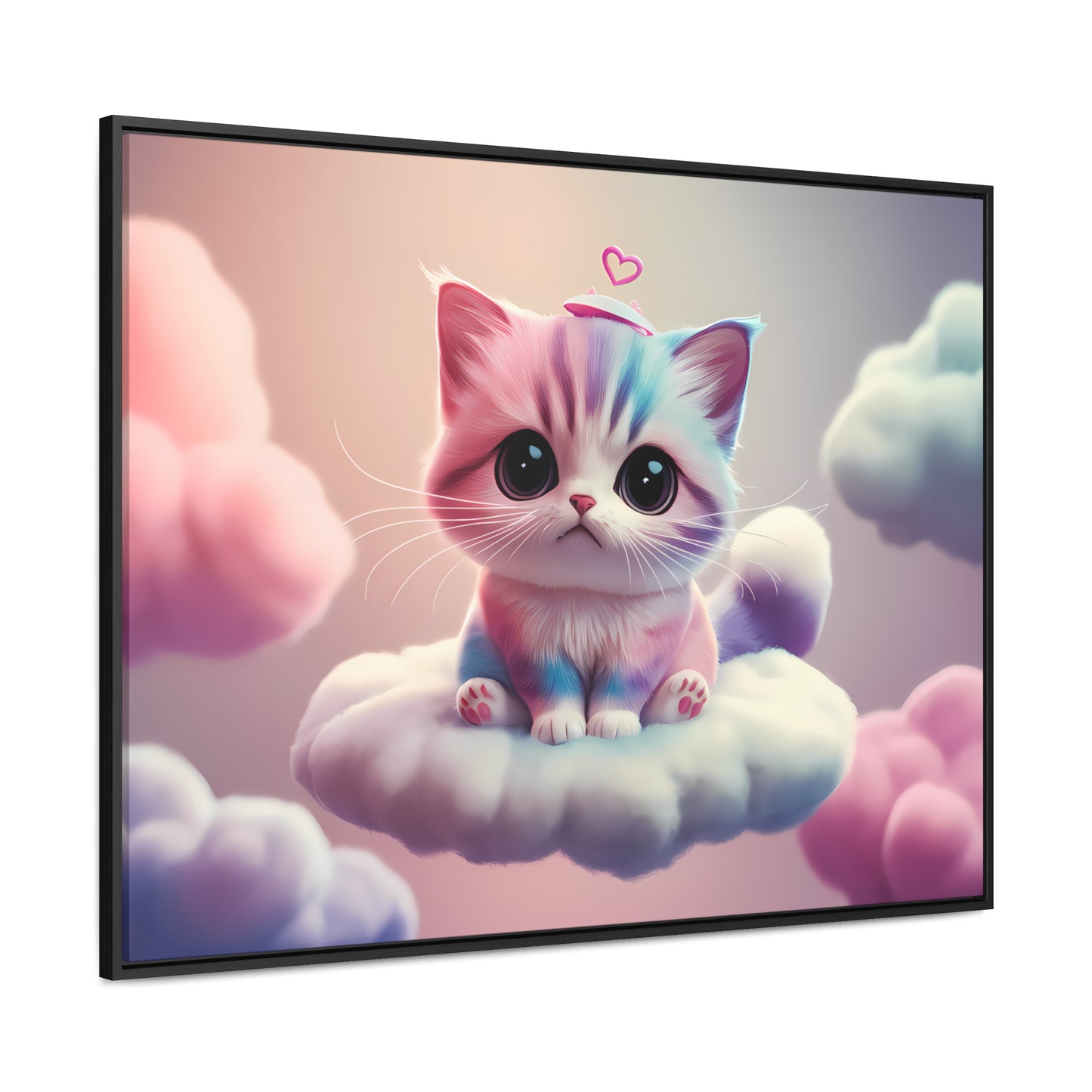 Heavenly Kitten Dreams - Gallery Canvas Wraps, Horizontal Frame