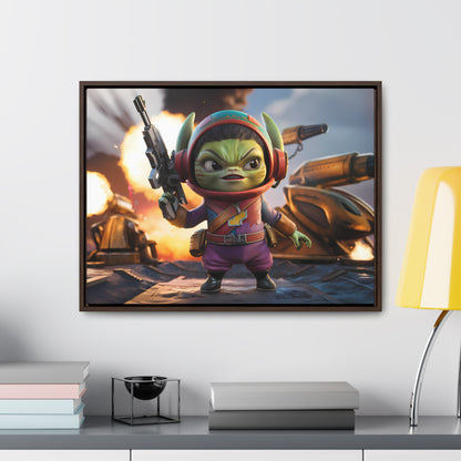 "Galactic Gremlin Commander" - Gallery Canvas Wraps, Horizontal Frame