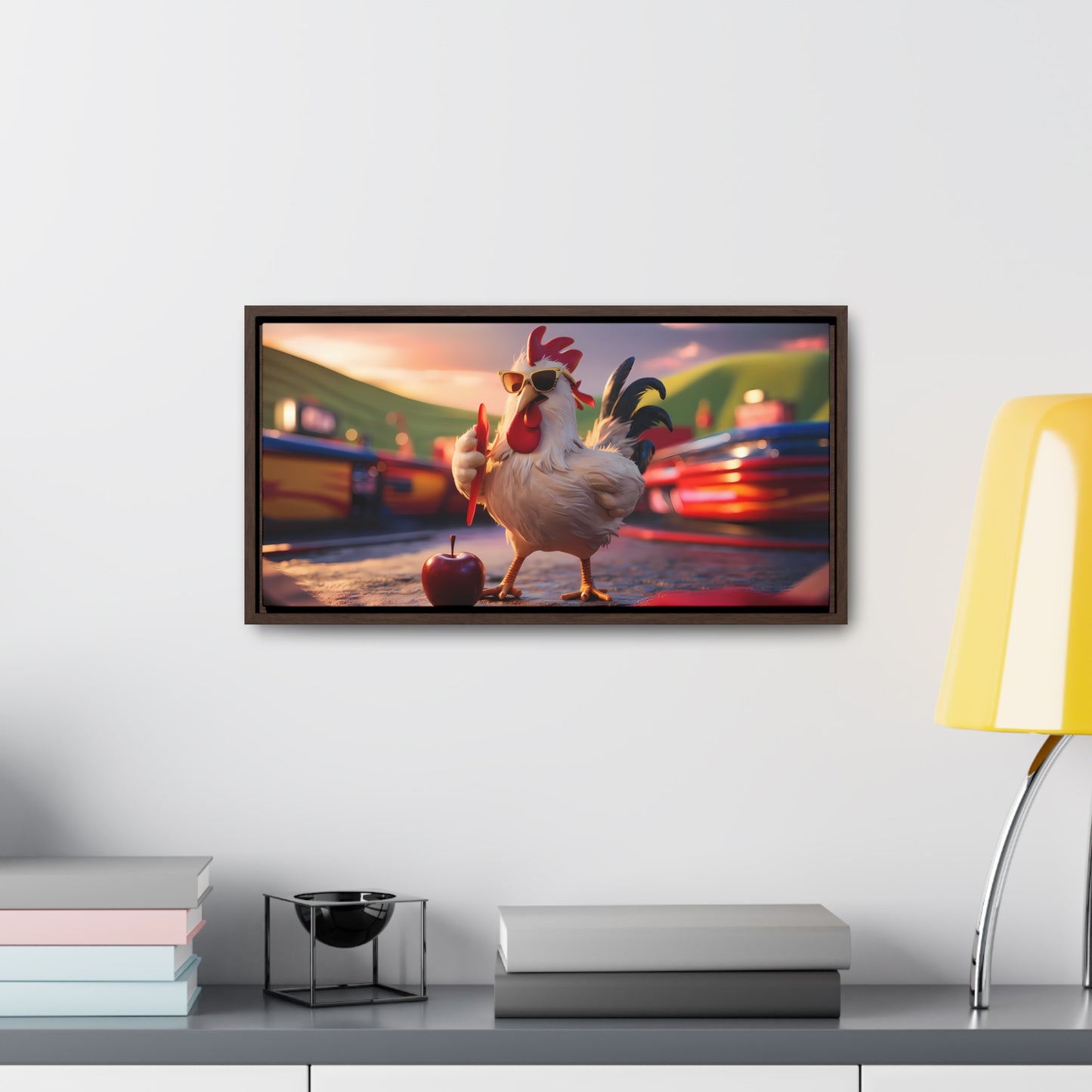 Cool Rooster at the Carnival - Gallery Canvas Wraps, Horizontal Frame