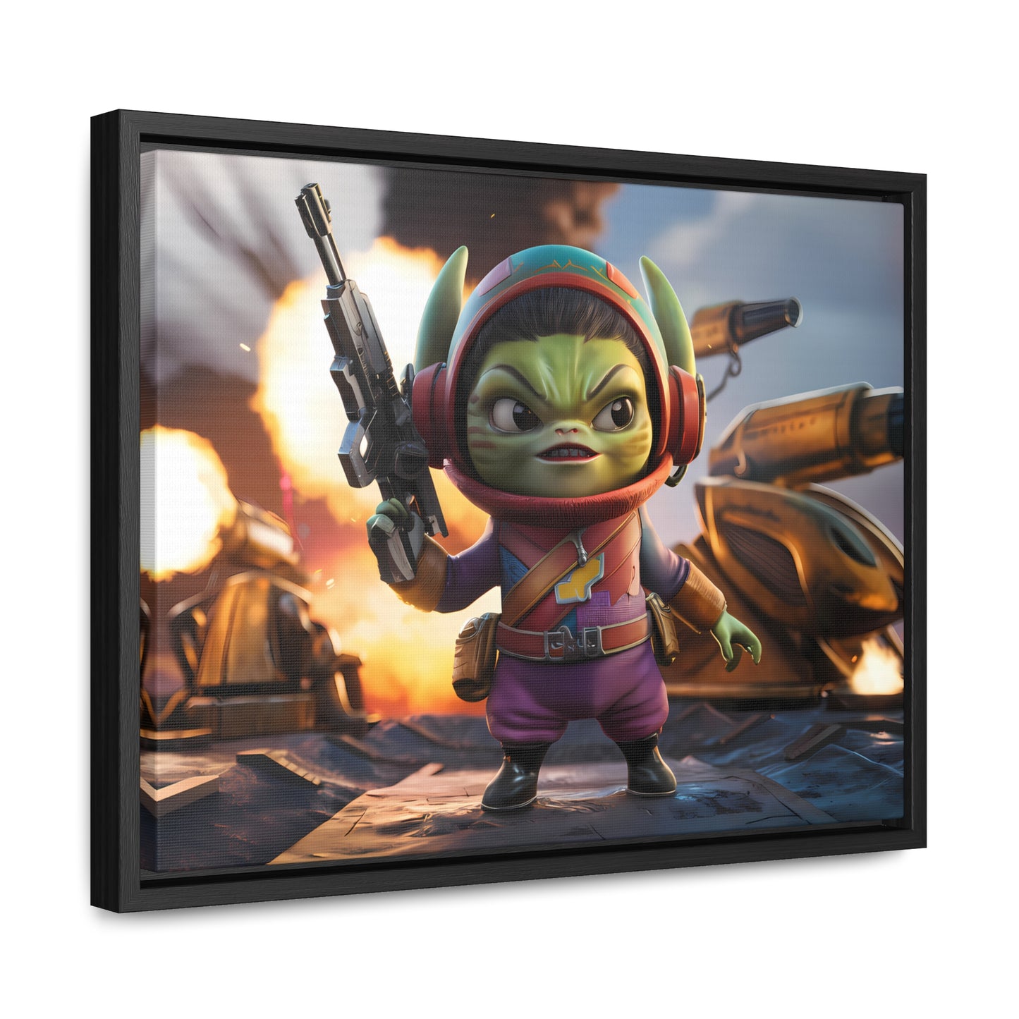 "Galactic Gremlin Commander" - Gallery Canvas Wraps, Horizontal Frame