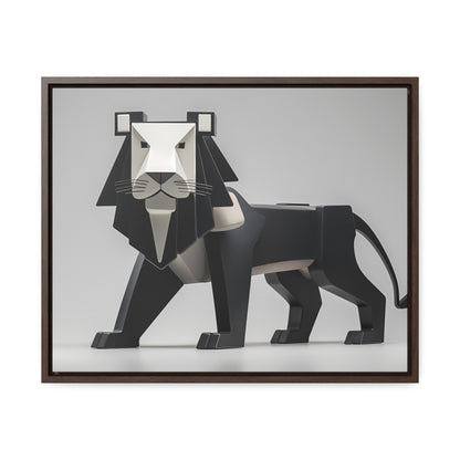 Regal Geometric Lion - Gallery Canvas Wraps, Horizontal Frame
