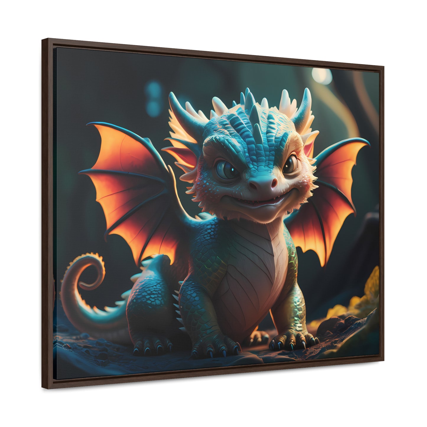 "Forest Guardian Hatchling" - Gallery Canvas Wraps, Horizontal Frame