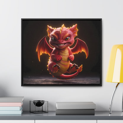 "Fiery Little Guardian" - Gallery Canvas Wraps, Horizontal Frame