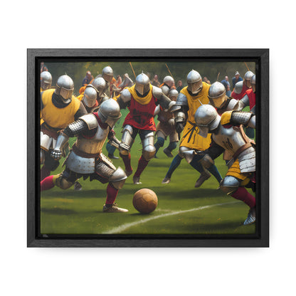 Medieval Football Battle - Gallery Canvas Wraps, Horizontal Frame