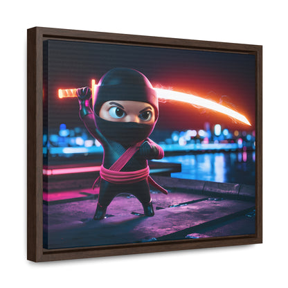 Neon Ninja Showdown - Gallery Canvas Wraps, Horizontal Frame