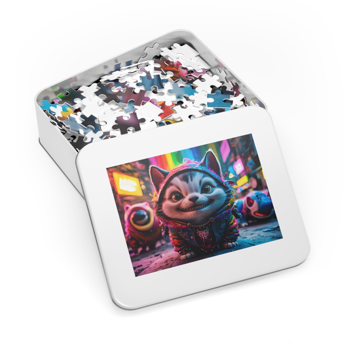 Neon Alley Cat Caper - Jigsaw Puzzle (30, 110, 252, 500,1000-Piece)