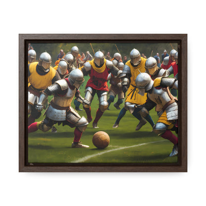 Medieval Football Battle - Gallery Canvas Wraps, Horizontal Frame