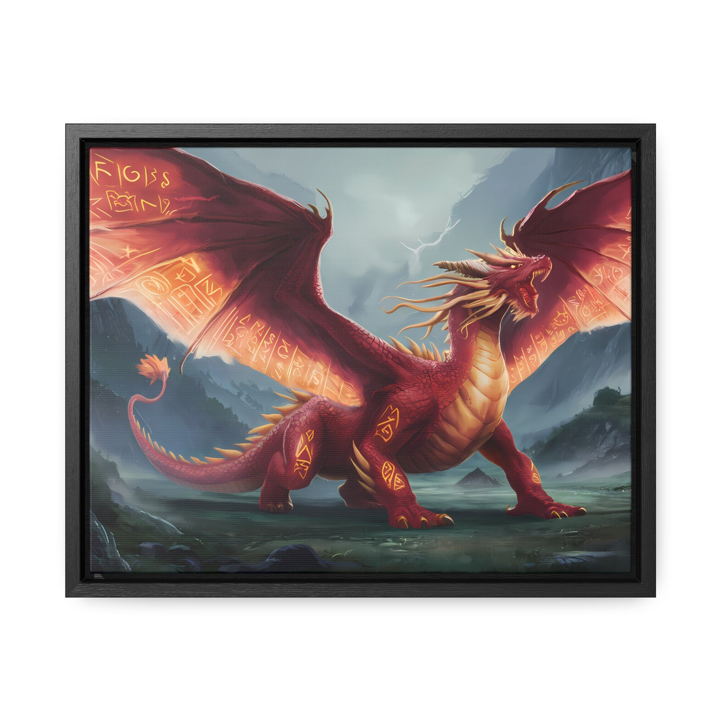 The Inferno Guardian - Gallery Canvas Wraps, Horizontal Frame