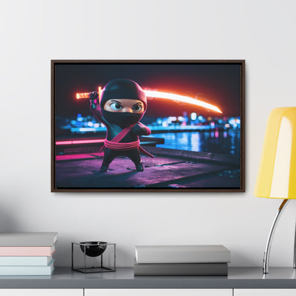 Neon Ninja Showdown - Gallery Canvas Wraps, Horizontal Frame