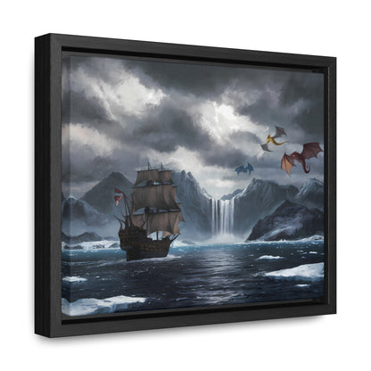 "The Voyage to Dragon's Fjord" - Gallery Canvas Wraps, Horizontal Frame