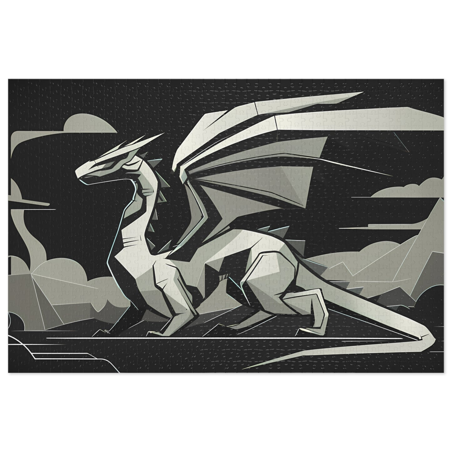 Obsidian Guardian of the Twilight Peaks - Jigsaw Puzzle (30, 110, 252, 500,1000-Piece)