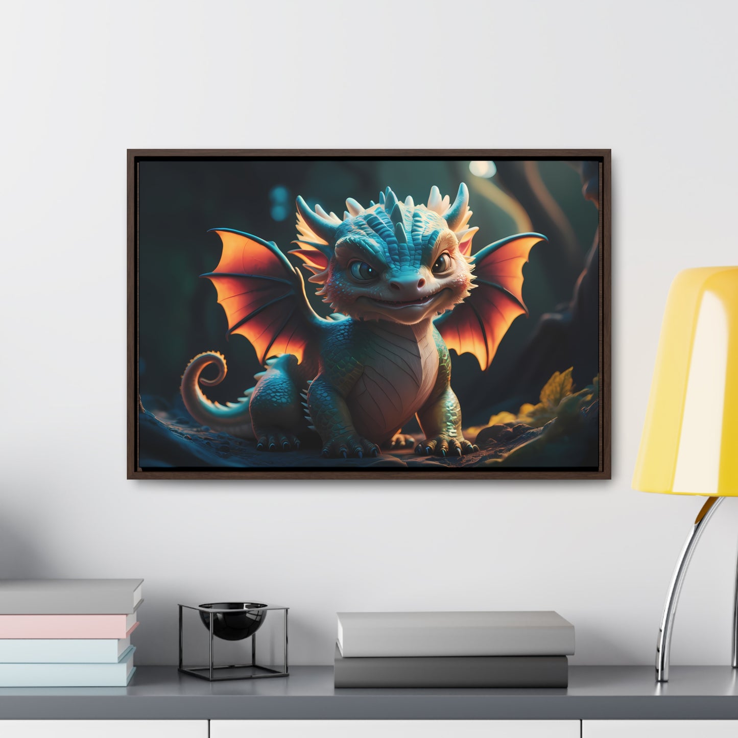 "Forest Guardian Hatchling" - Gallery Canvas Wraps, Horizontal Frame